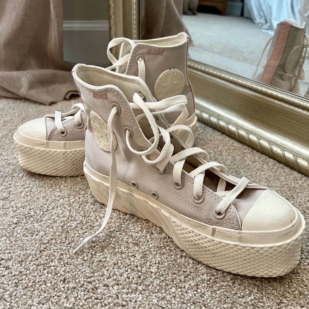 Converse Chuck Taylor All Star Hi Lift 2X Ideal Craft canvas platform sneakers